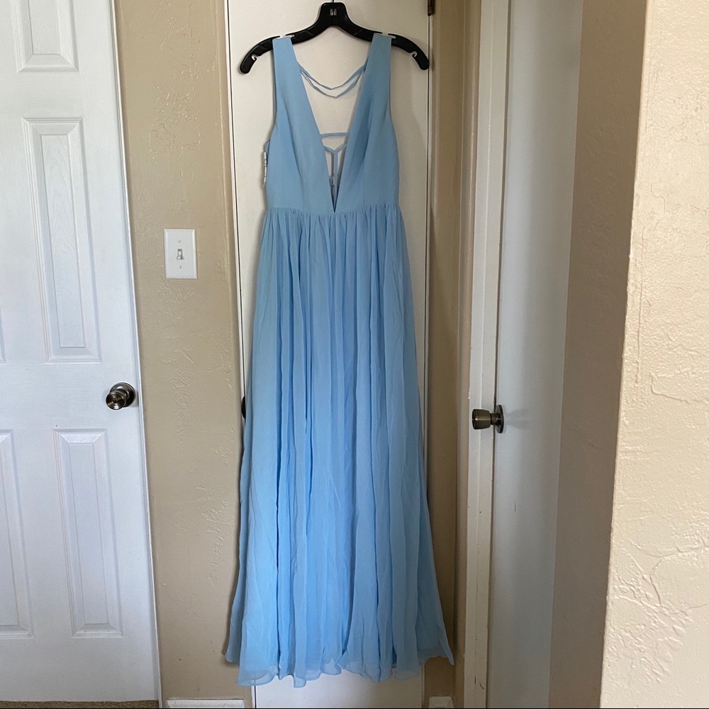 NWT [fame & partners] pale blue summer angel gown